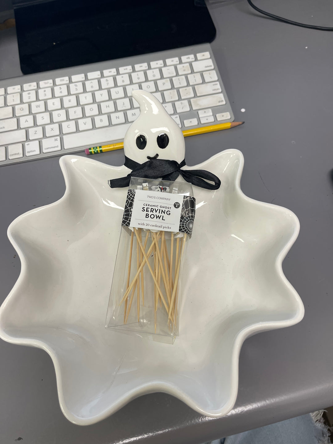 Two's Company Spooktacular Ghost Serving Bowl