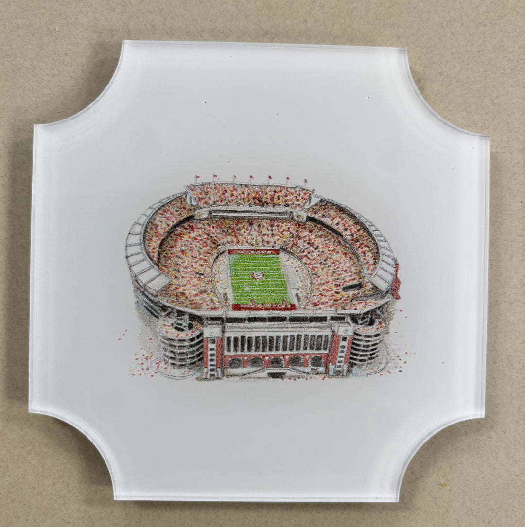 Watercolor Stadium Coaster University of Alabama