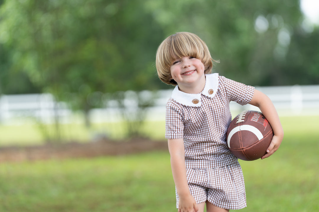 Baylor Football Brown Gingham Bubble