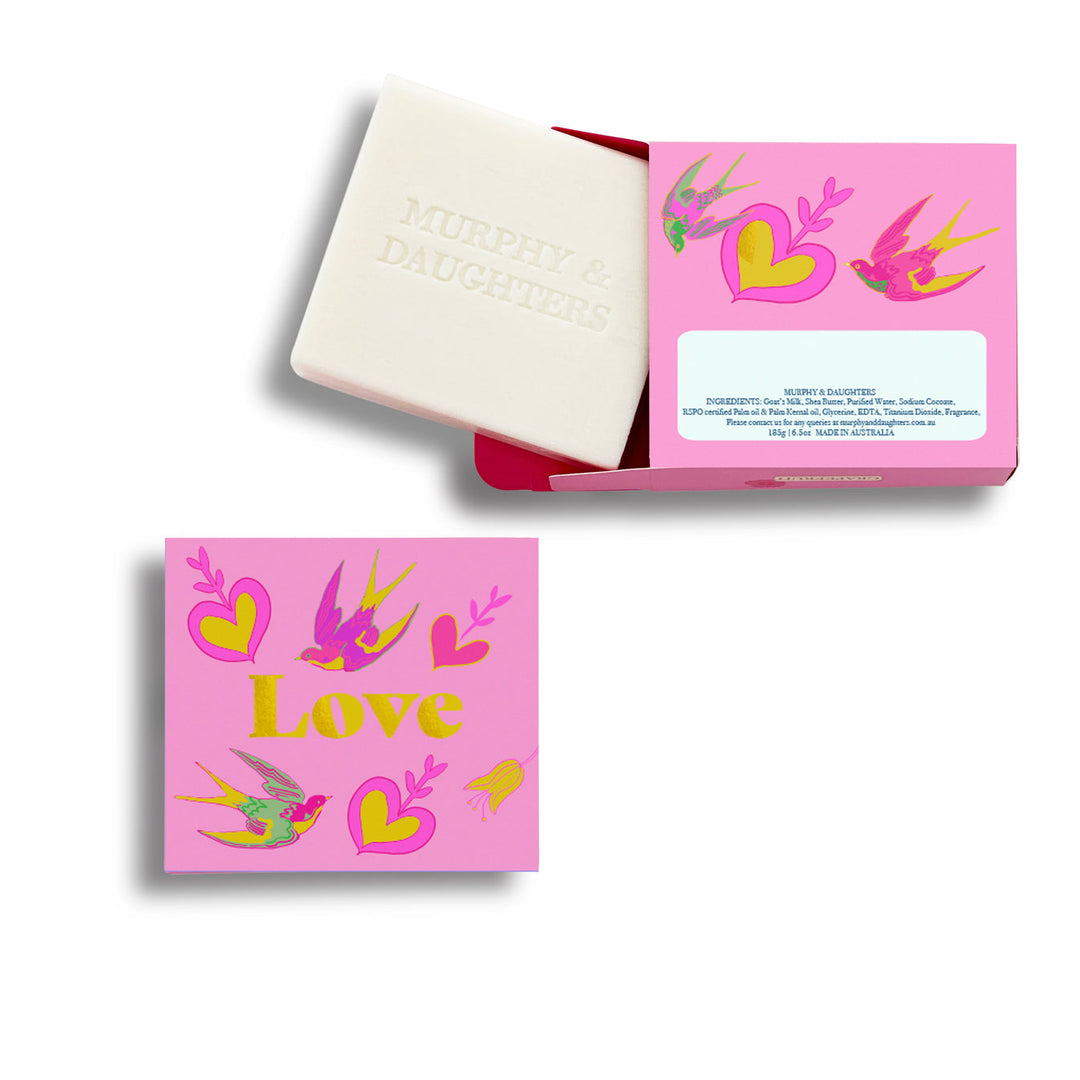 Message On Soap - LOVE - Geranium