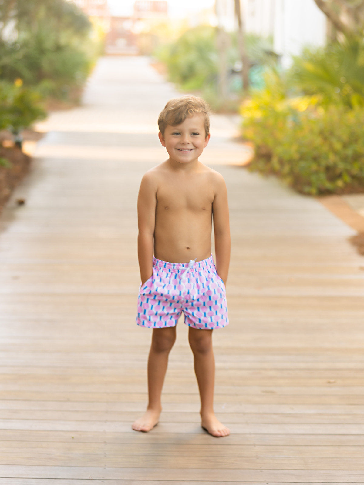 Hello Happiness Pink N' Blue Tween Two-Piece Swimsuit – The Oaks Apparel Co.