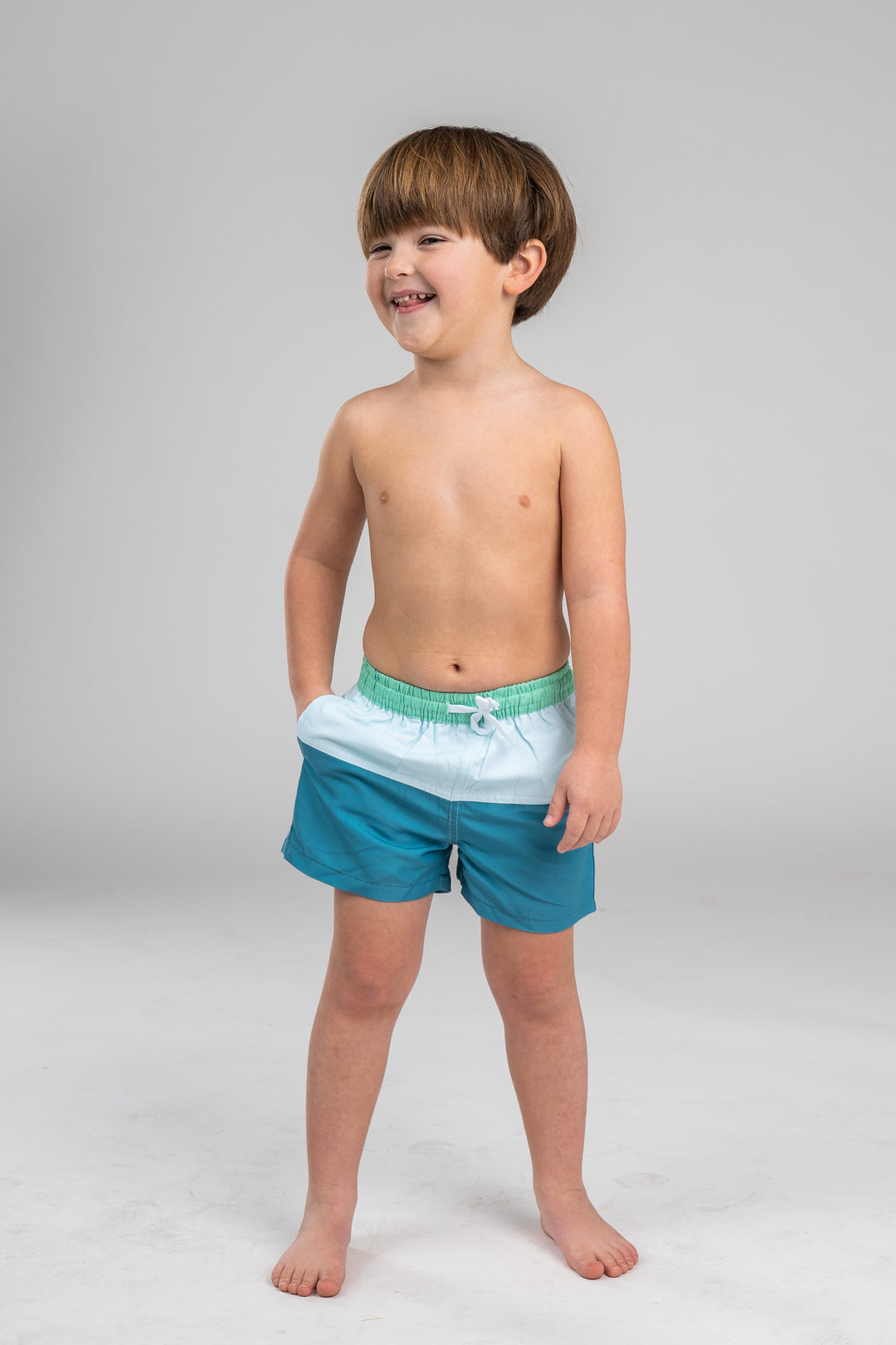 Hello Happiness Color Block Boys Trunk