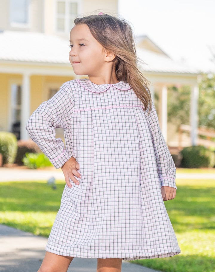 Lottie Pink and Green Windowpane Dress