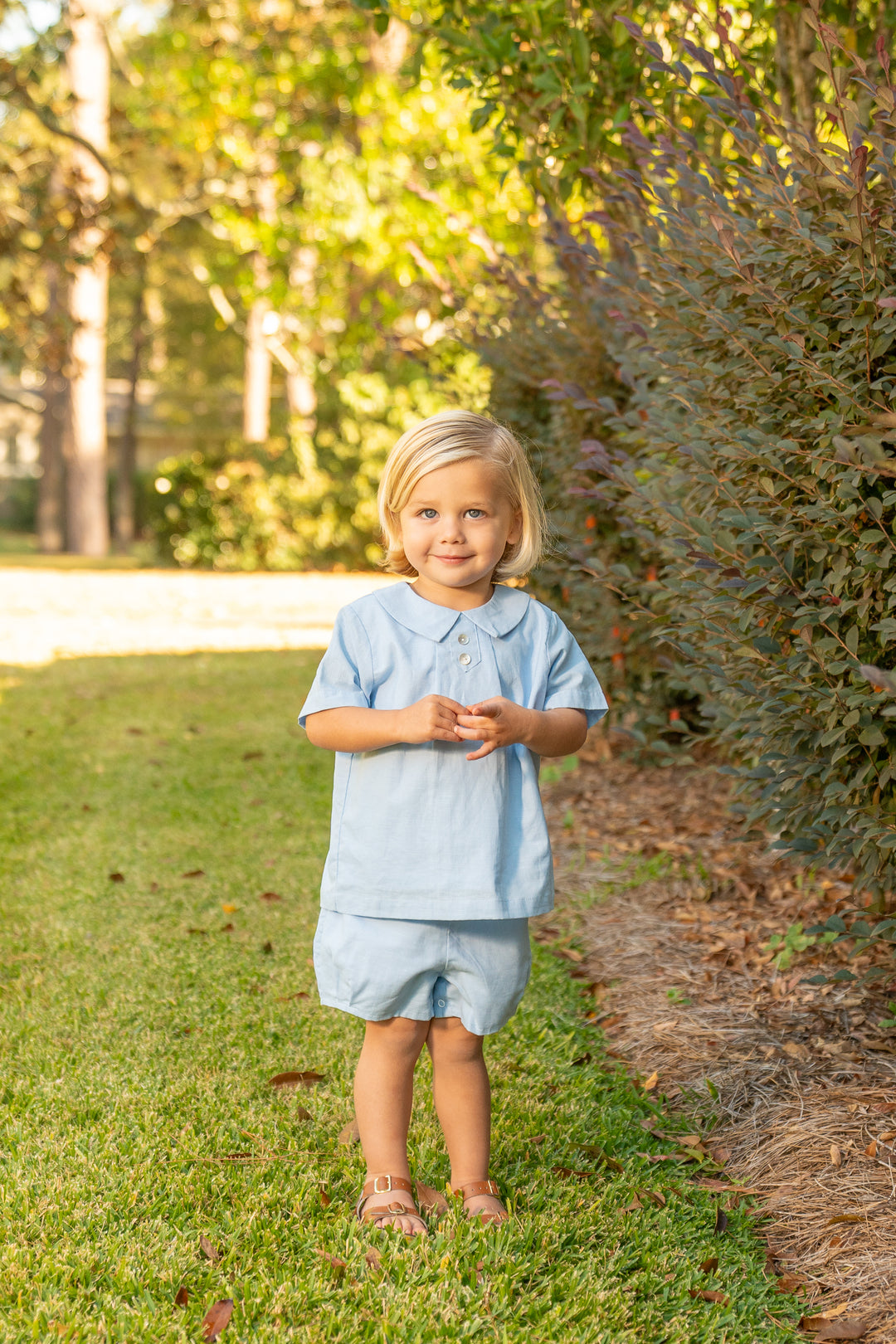 Joseph Blue Linen Short Set