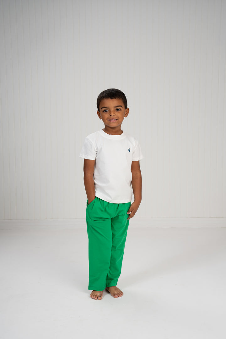 Boys Green Knit Pants