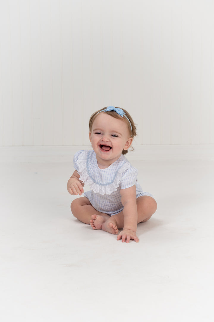Madeline Blue Windowpane Bubble