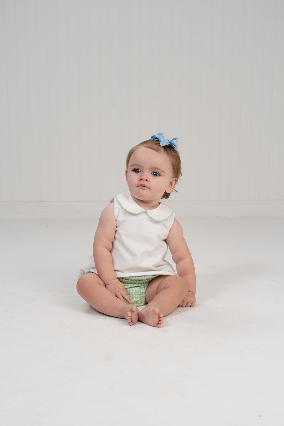 Rayleigh Green Check Diaper Set