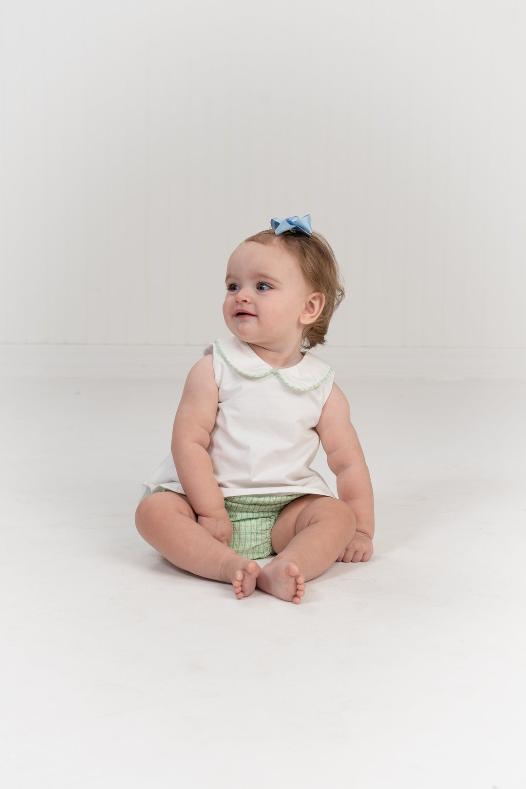 Rayleigh Green Check Diaper Set