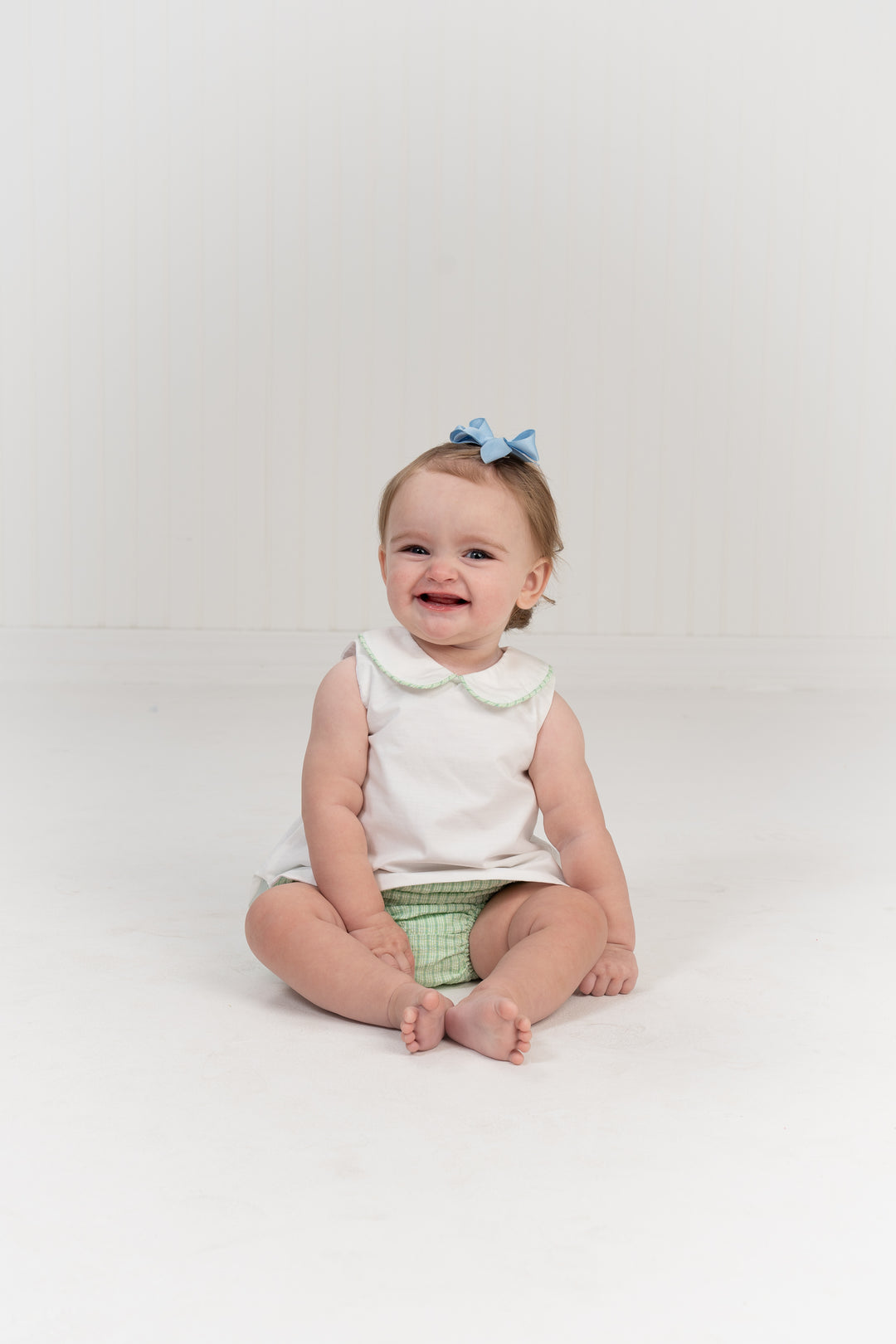 Rayleigh Green Check Diaper Set