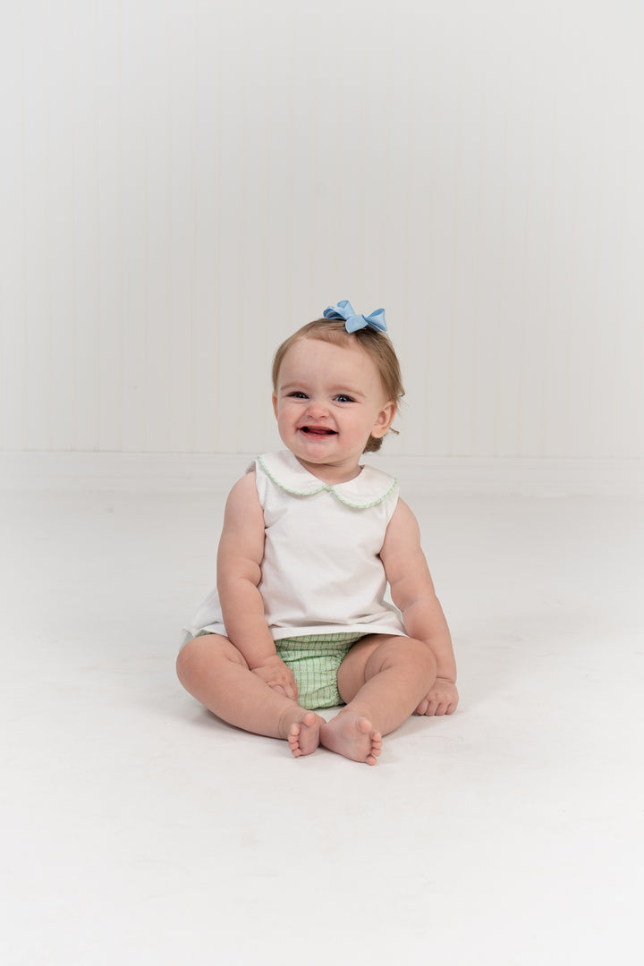 Rayleigh Green Check Diaper Set