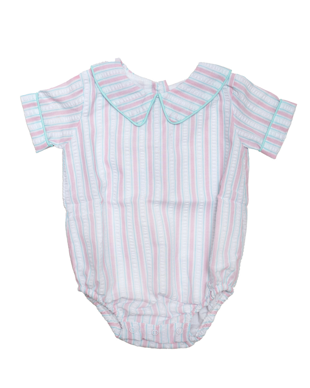 James Aqua & Pink Stripe Bubble