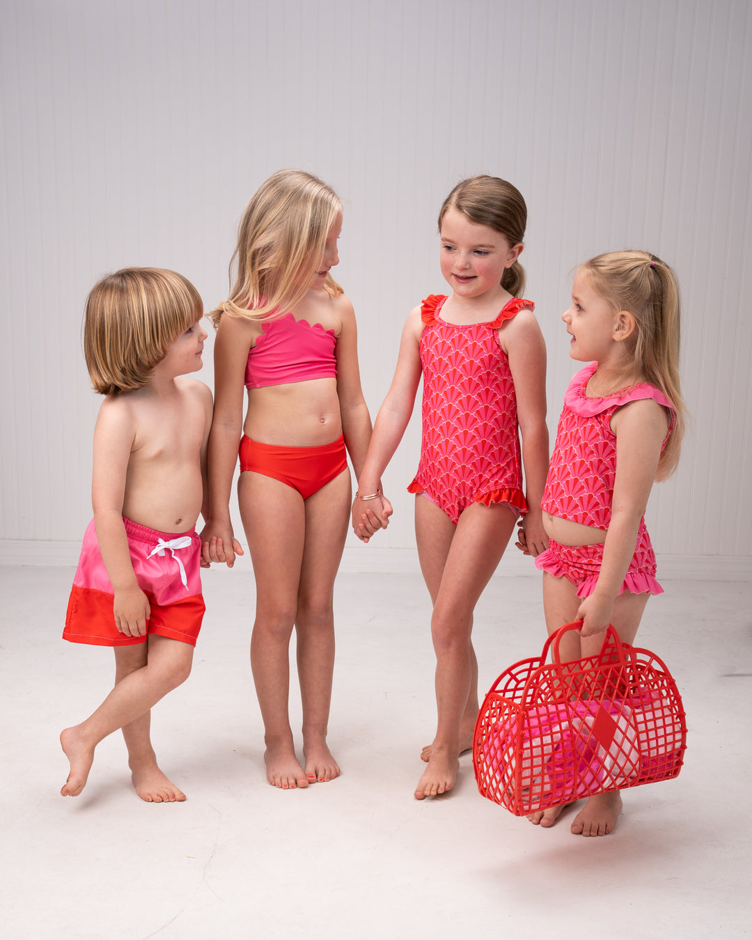 Pink And Red Colorblock Trunks