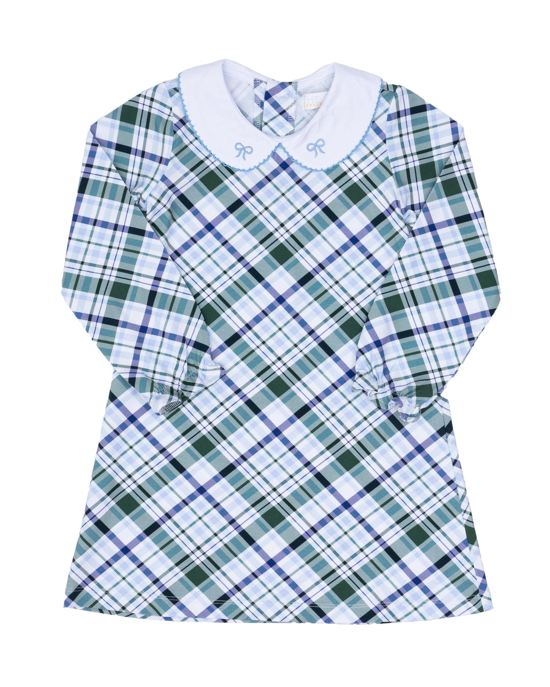 Presley Kait Ivy League Plaid Long Sleeve Dress