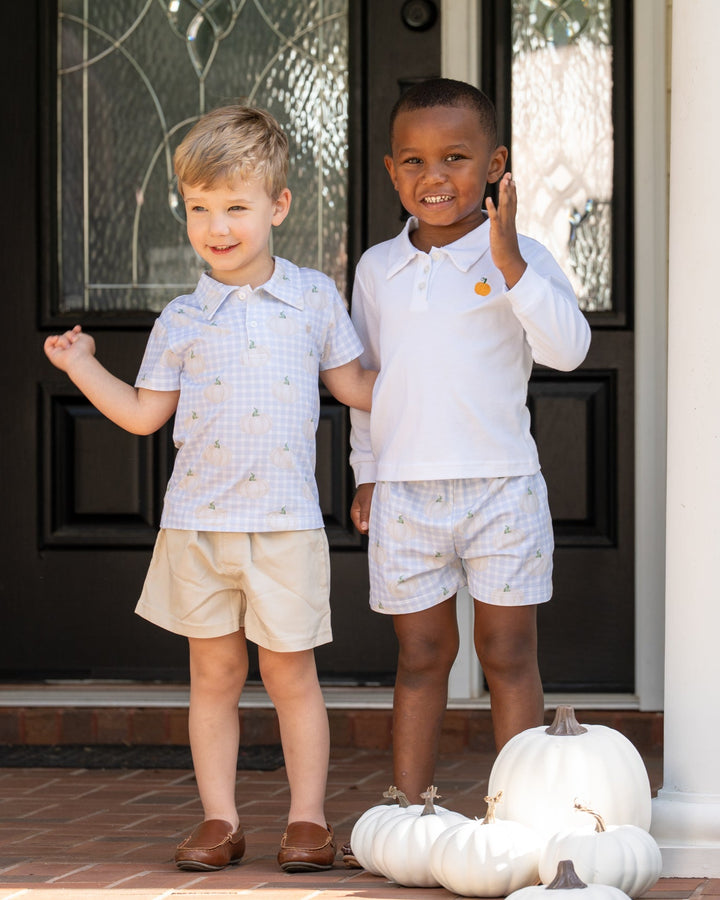 Pumpkin Patch Plaid Short