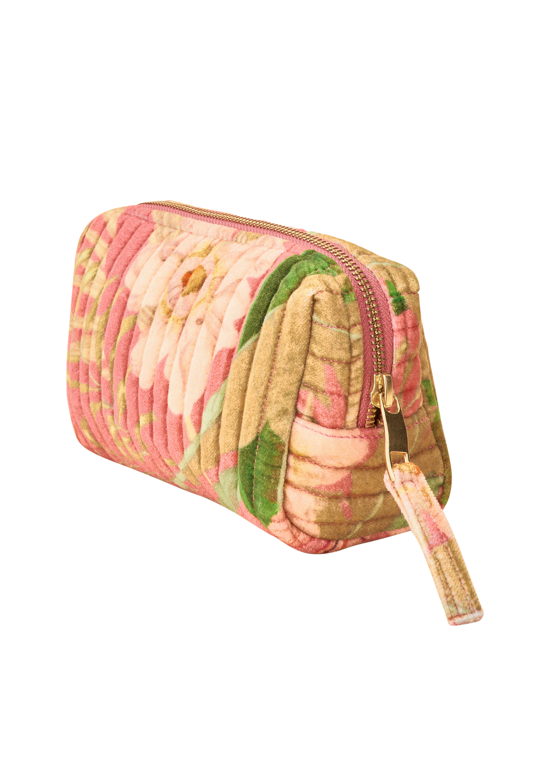 Quilted Vanity Bag - Delicate Tropical - Candy