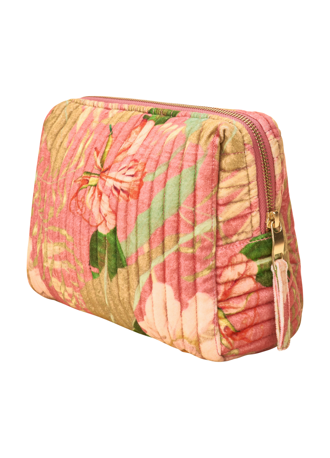 Quilted Washbag - Delicate Tropical - Candy