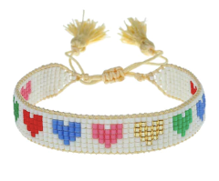 HART Rainbow Hearts Bead Bracelet