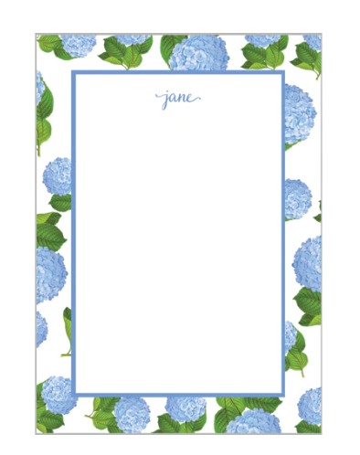 5x7 Hydrangeas Pattern Notepad