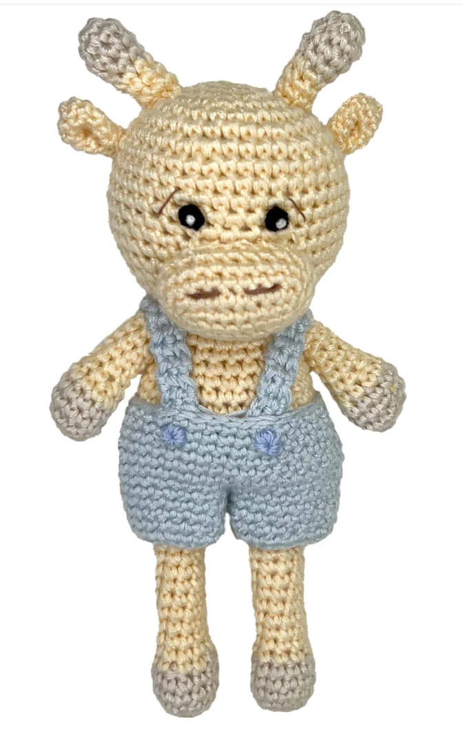 Zubels Crochet Giraffe Rattle 5"