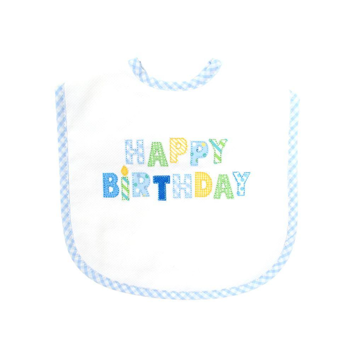 3 Marthas - Blue Happy Birthday Toddler Bib