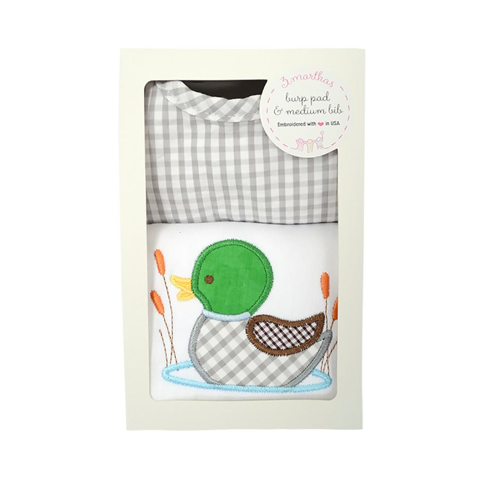 3 Marthas - Mallard Medium Bib & Burp Box Set