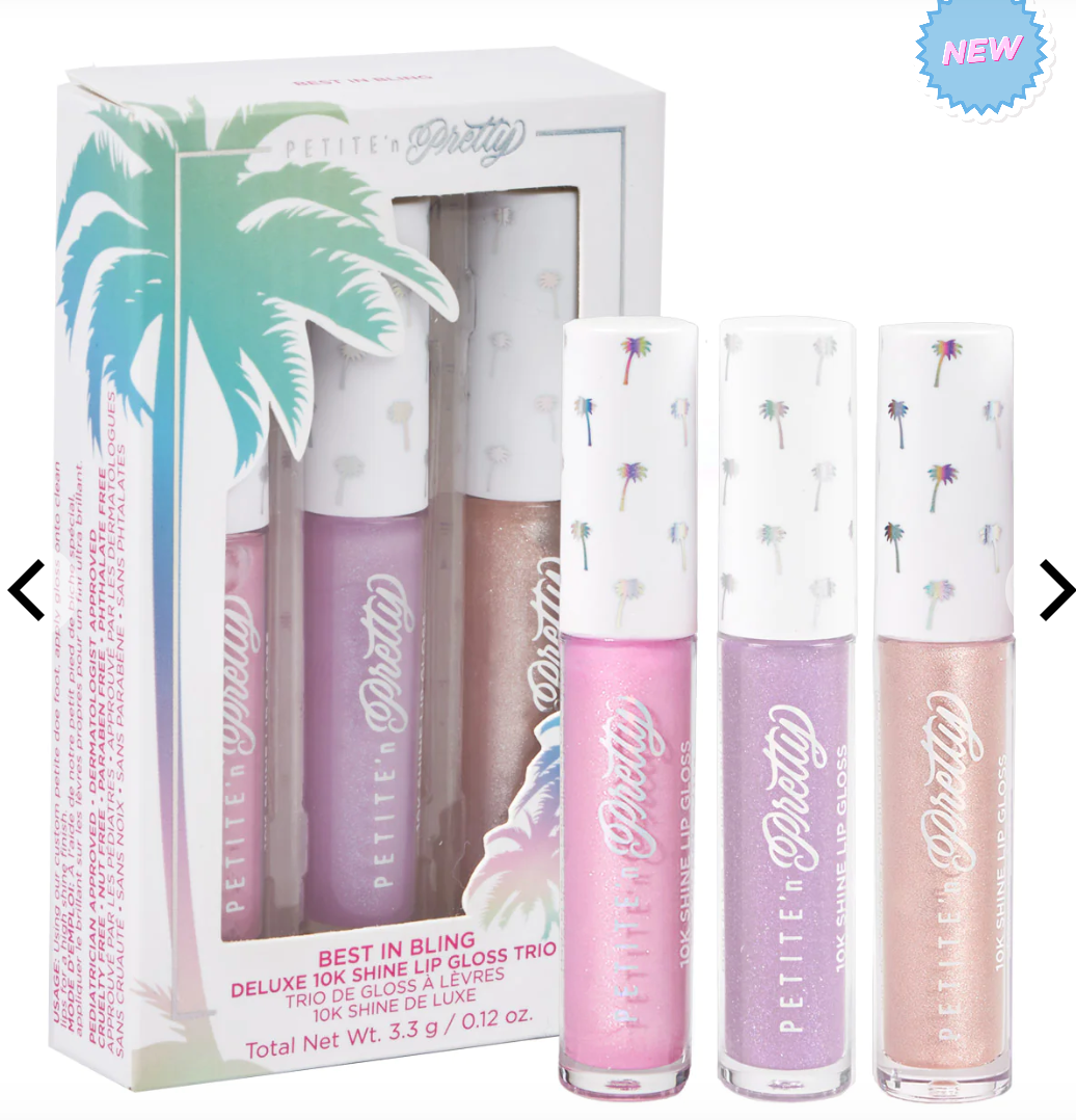 Petite 'n Pretty Best In Bling Deluxe 10k Shine Lip Gloss Trio