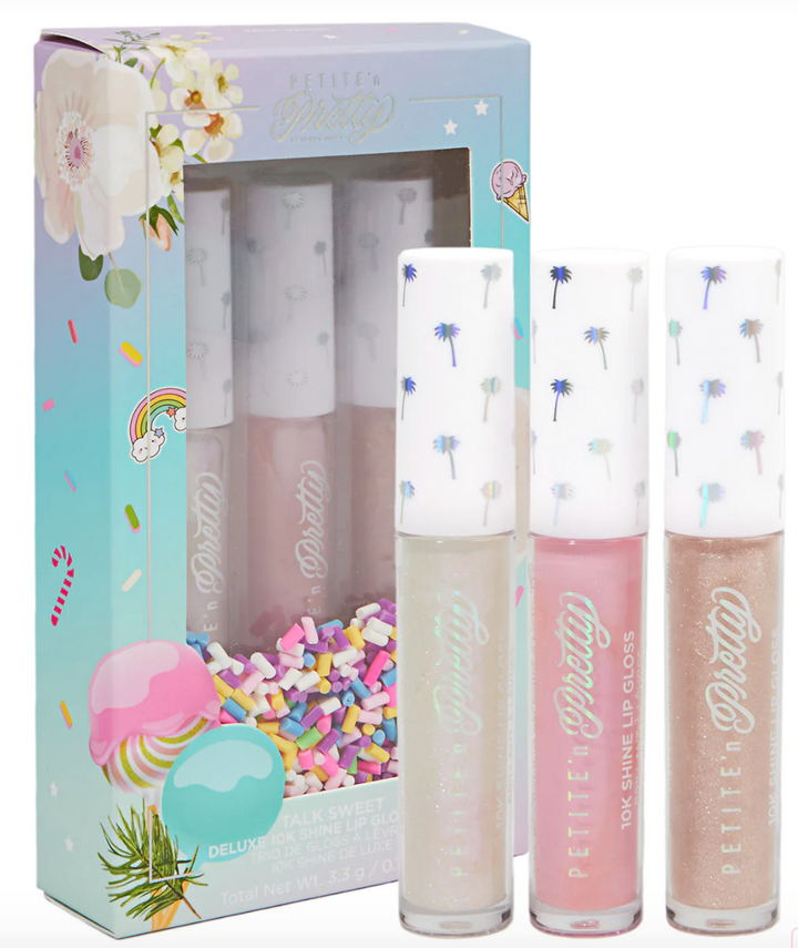 Petite 'n Pretty Talk Sweet Deluxe 10k Shine Lip Glos Trio