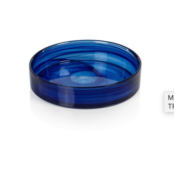 MOONBAY INDIGO BLUE ALABASTER GLASS TRAY SMALL