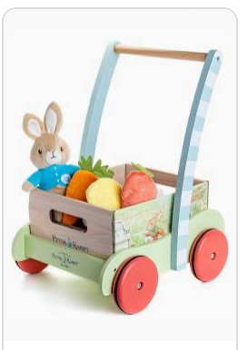Beatrix Potter Wooden Garden Wagon and Veggie Play Set
