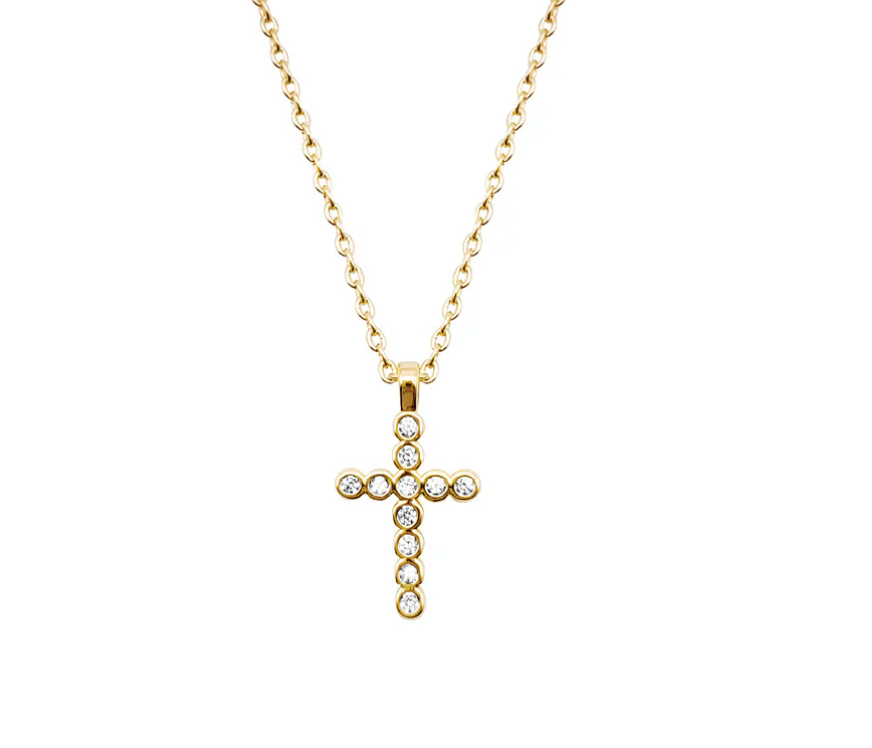 Delicate CZ Cross with Pendant