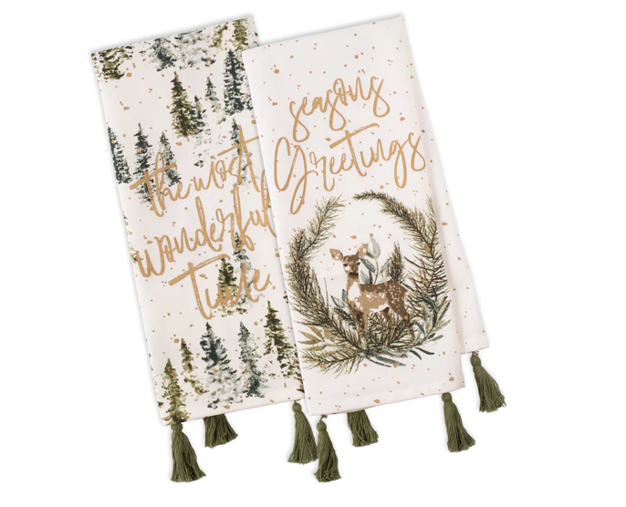 Wonderland Forest Embellished Dishtowel 2 Styles