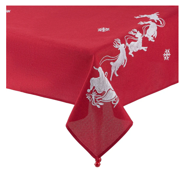 Santa's Sleigh Table Throw
