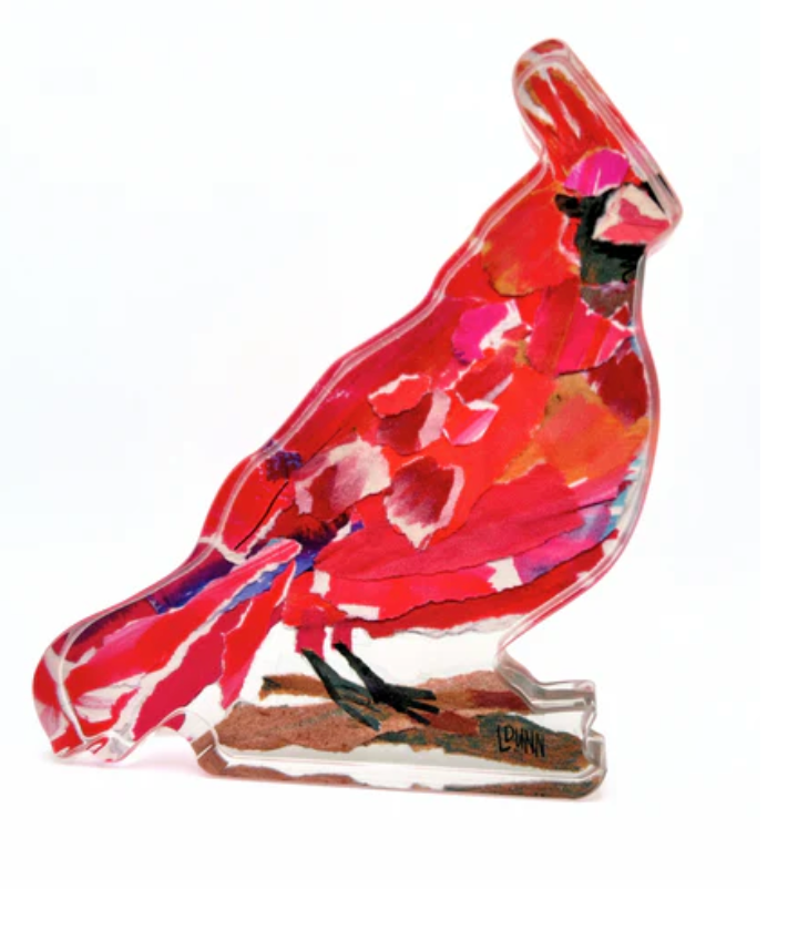 Visiting Cardinal Acrylic Block