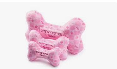 Pink Checker Chewy Vuiton Bone- Large
