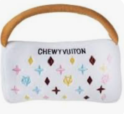 White Chewy Vuiton Handbag- XL