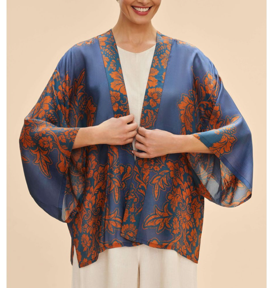Powder - Denim Tapestry Kimono Jacket