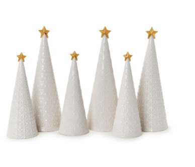 White Christmas Trees