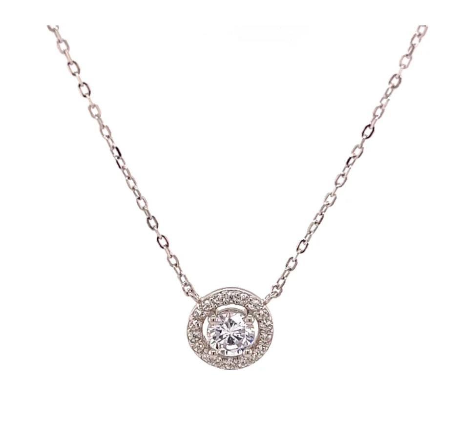 "Halo" Solitaire Necklace