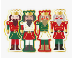 Nutcracker Salad Plate/ Nutcracker Christmas Assorted/ 8pkg