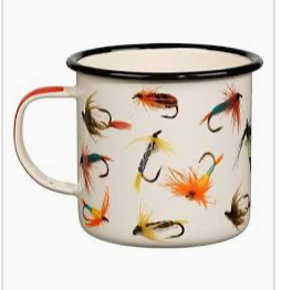 Enamel Mug- Fly Fishing 17oz