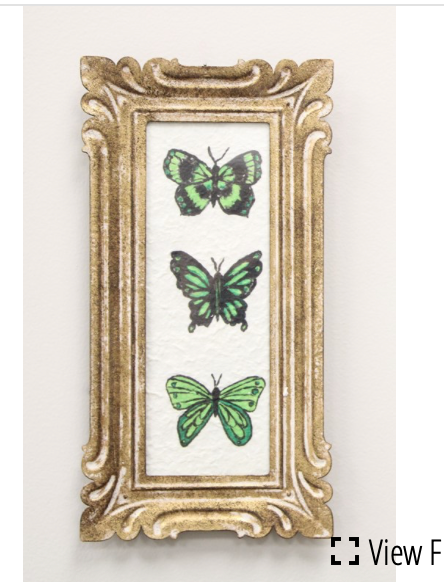 6.5x12.5" Butterfly Trio Art Framed ©Tawnya Norton