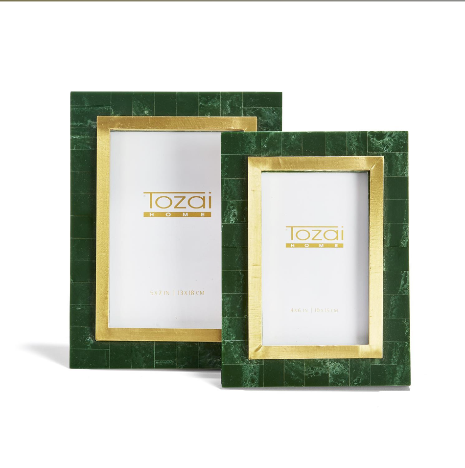 Aventurine Green and Gold Photo Frame