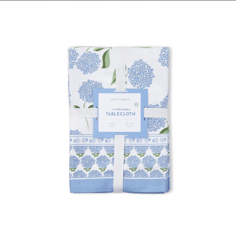 Hydrangea Block Print Tablecloths