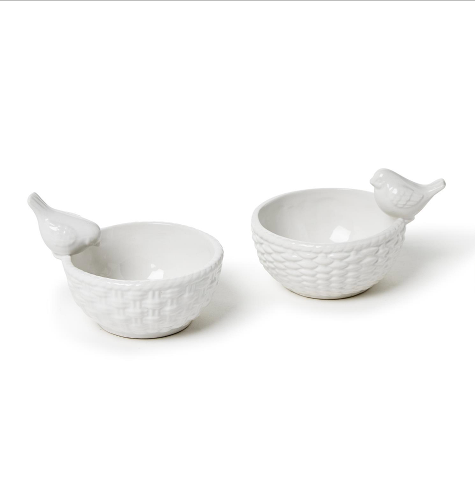 Bird and Basket Tidbit Dish: Sold Separately