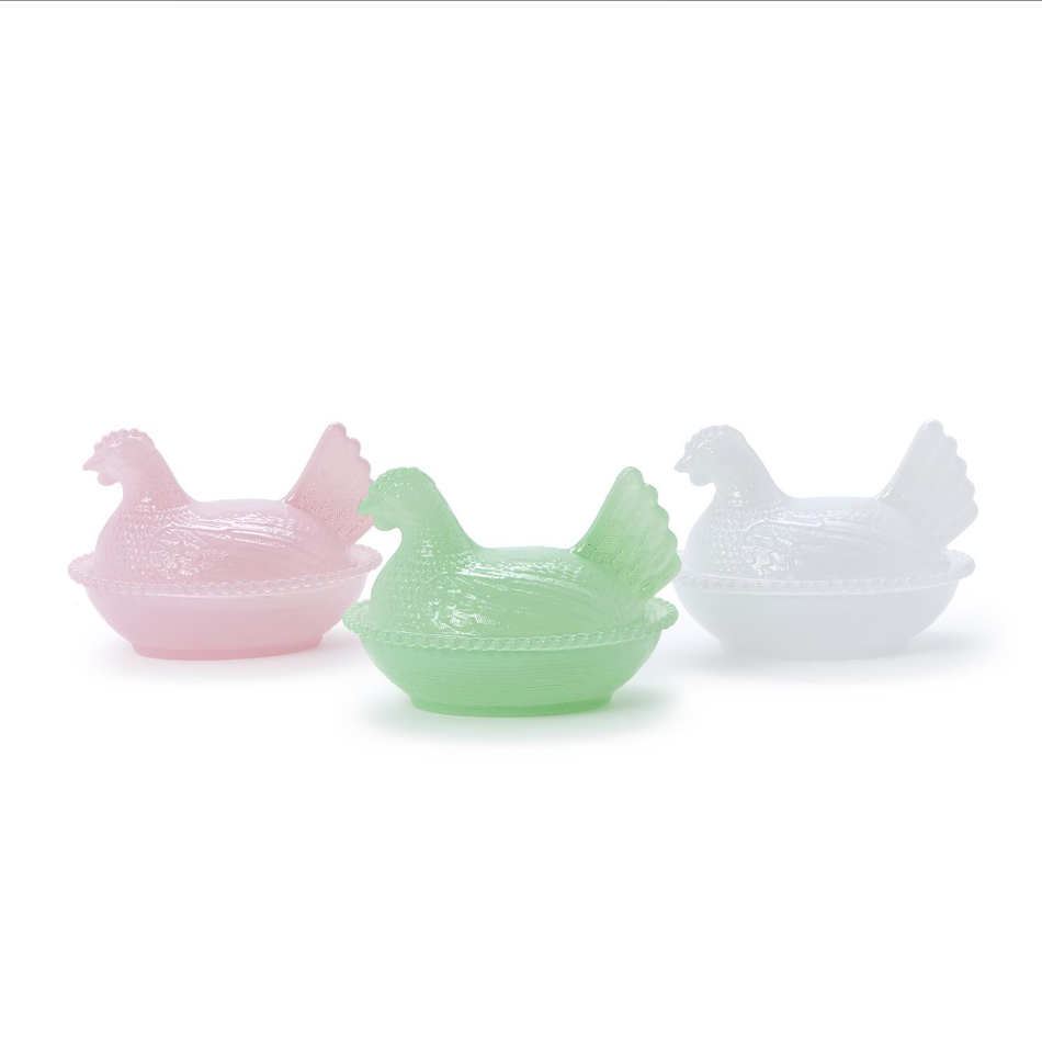 Hen on Nest Covered Dish Assorted 3 Colors
