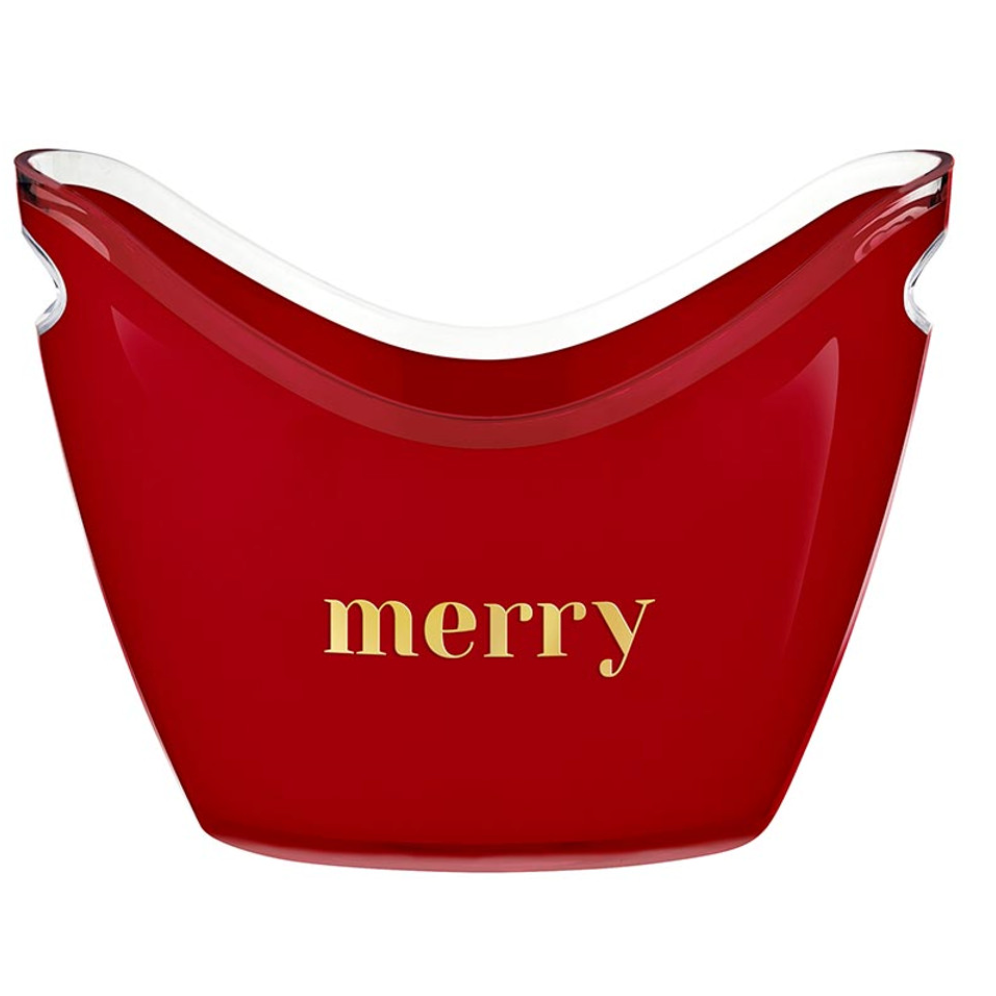 Acrylic Beverage Bucket - Merry