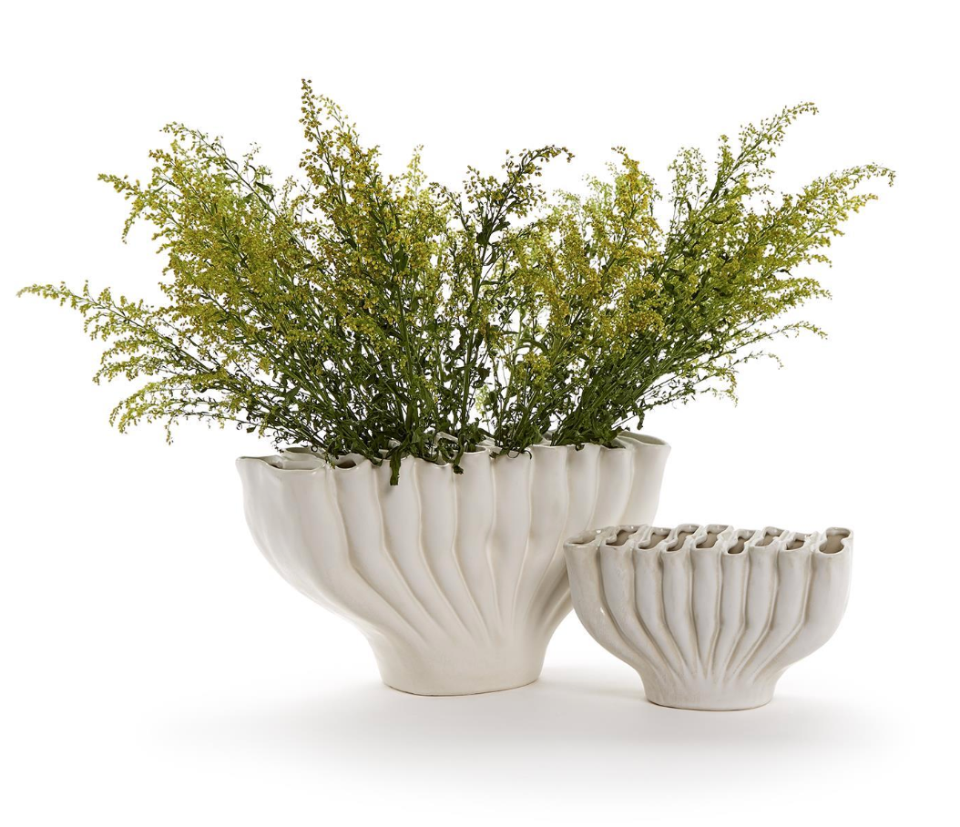 White Ceramic Vase- INDIVIDUAL