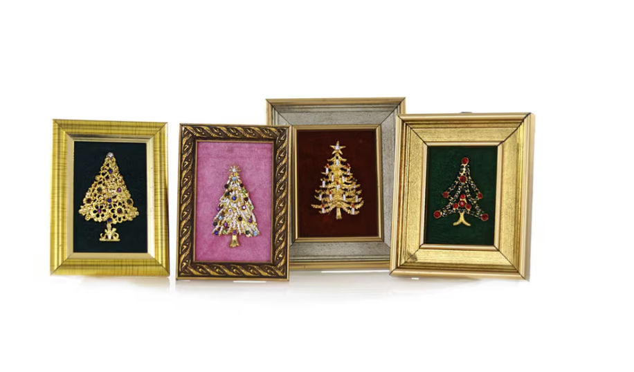 FRAMED JEWELRY TREES 4 ASST