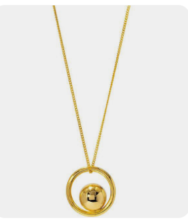 Ball Ring Charm Pendant Necklace