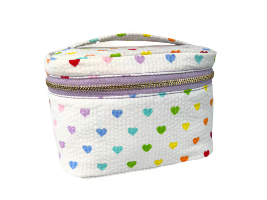 Tiny Hearts Mini Train Case